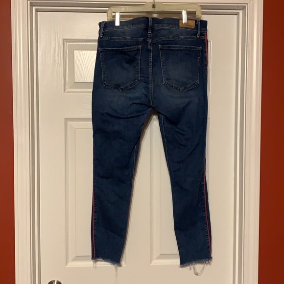 Red Piped Ankle Jeans from Express - Picture 2 of 4